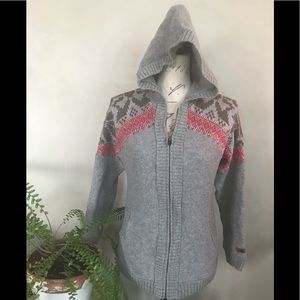 Northface Fair Isle Wool Sweater Hoodie